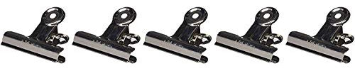 MAUL Papierklemmer MAULstandard aus Metall (5 Stück), Klemmer mit breitem Verschlussclip 7 cm und Klemmweite 2 cm, Gadget für Haushalt, Küche und Büro, geeignet für DIY Projekte, Silber