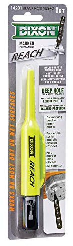 DIXON Industrial Reach- Deep Hole Permanent Marker, Black, 1-Count (14201)