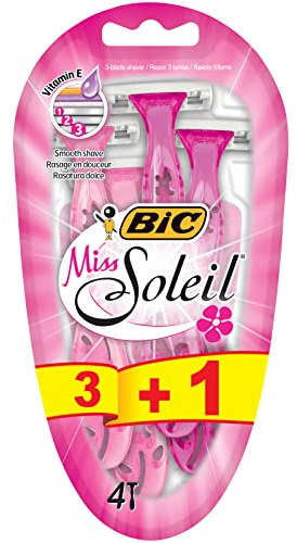 BIC Miss Soleil Einwegrasierer für Frauen - 3+1er-Pack