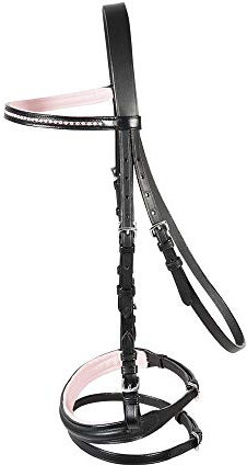 PFIFF Trensenzaum ´Staines´, schwarz-pink Mini-Shetty