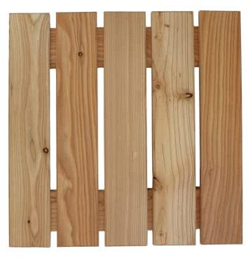 Piastrella per terrazza Premium Piastrella in Legno di larice 50x50x4cm, 10 Pezzi