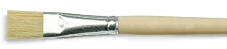 KREUL 722404 - Universalpinsel Borste, für Kunst, Hobby, Schule und Großverbraucher, Besatz aus strapazierfähigen Naturborsten, flach, Größe 4
