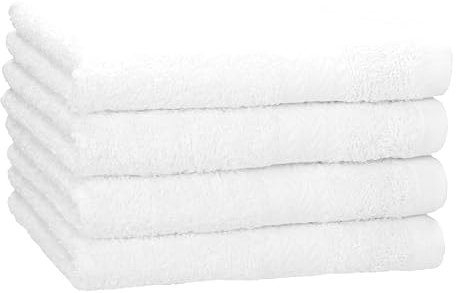 Betz 4 Stück Handtücher Premium 100% Baumwolle 4 Handtücher Farbe weiß