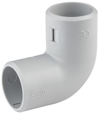 Isolation tuyaux | Gaine | Connecteur Tube|Tubage | Raccord Manchon Câble | Tuyau PVC Rigide | Sachet avec Accroche De 2 Coudes Equerres IRL D25mm Gris 429246, 25 mm | DEBFLEX 429246