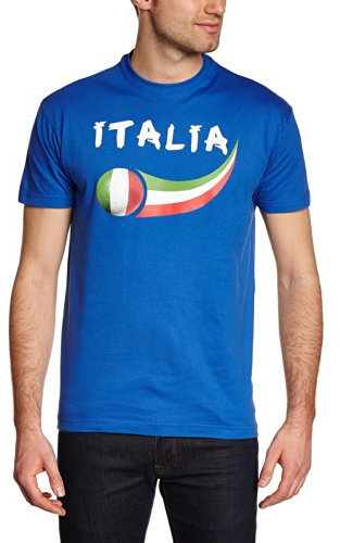 Supportershop Homme Italie Coup Du Monde T-Shirt Supporter, Bleu Royale, XL EU
