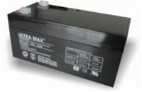Ultramax 12v 3.3Ah (2.8Ah) Sealed Rechargeable Battery Security & Intruder Alarm