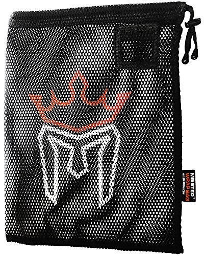 Meister WRAP Bag for Washing MMA & Boxing Hand Wraps - Drawstring Mesh Large, Black