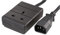 Pro Power 0.5M Metre 50cm IEC C14 Cable Connector Plug to 1 Gang Mains Power Lead 13 Amp UK Socket - Black