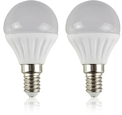 MiniSun | 4W LED SES E14 Golfball Energy Saving Long Life Light Bulbs | LED Bulbs, Home Décor & Improvement Essential | Pack of 2 | 3000K Warm White