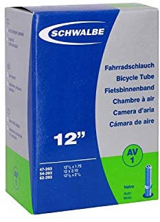 SAMS Kinderwagen Fahrrad Roller Schlauch 47-62/203 AV 1 45 Grad schwarz 12 Zoll, 47-62/203AV1