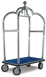 Carrello portavaligie Hotel modello lusso in acciaio inox.