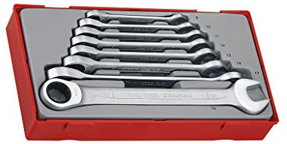 TengTools TT6508RS – Articulated Ratchet Combination Spanner Set of 8 Metric