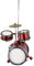 Rote Junior-Trommelset, Musikinstrument, Nachbildung, Weihnachtsdekoration, Größe 7,6 cm