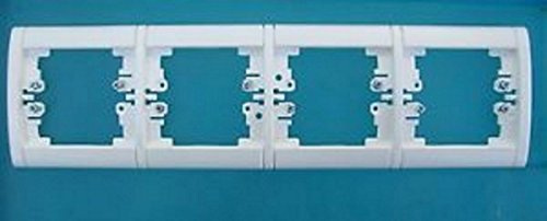 LEGRAND SAGANE 85009 - Plaque Horizontale 4 postes OPALIS blanche