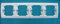 LEGRAND SAGANE 85009 - Plaque Horizontale 4 postes OPALIS blanche