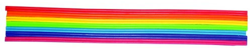 RAYHER HOBBY Rayher Wachs-Zierstreifen Regenbogen, 14 Streifen, 23 cm lang, 2 mm breit, Wachszierborten in 7 Farben, Verzierwachs, Wachs zum Kerzen verzieren, 3107800