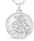 Alexander Castle 925 Sterling Silber Heiliger Christophorus Anhänger Halskette - 20mm St Christopher mit 18 Sterling Silber Kette & Schmuck Geschenk-Box - Reisefahrzeuge auf der Rückseite
