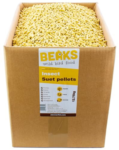 BEAKS wild bird food INSECT high energy suet feed pellets 12.75kg free P&P