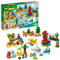 LEGO 10907 Duplo Les Animaux du Monde Jouet Éducatif pour Enfant de 2-5 Ans incluant des Figurines, Un Avion et 15 Animaux Duplo