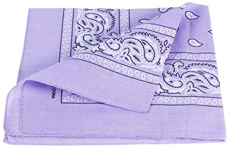 Alsino Bandana Zandana Kopftuch Halstuch Paisley Muster 100% Baumwolle (flieder 62)