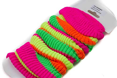 Mytoptrendz® Costume Legwarmers Florescent Striped Leg Warmers (Flo Striped) Accessory