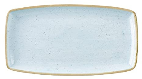 Churchill Stonecast Oblong Plate 35cm x 18.5cm - Duck Egg Blue | Pack of 6