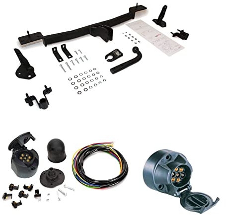AHK Anhängerkupplung mit Elektrosatz 7 polig für BMW 5 E39 1997-2004 Kombi Anhängevorrichtung Hängevorrichtung - starr, mit angeschraubtem Kugelkopf