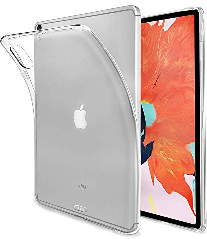 REY Funda Carcasa Gel Transparente para Apple iPad Pro 2018 12.9, Ultra Fina 0,33mm, Silicona TPU de Alta Resistencia y Flexibilidad