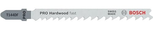 Bosch Professional 25 x Hojas de sierra de calar T 144 DF Speed for Hard Wood (para Madera dura, corte recto, accesorios Sierra de calar)