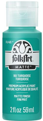 FolkArt Acrylfarbe in verschiedenen Farben (60 ml), 961, Türkis, 60 ml