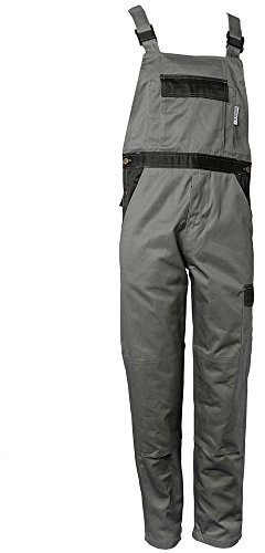 Planam 1224052 Tristep Latzhose, Grau/Schwarz, Größe 52