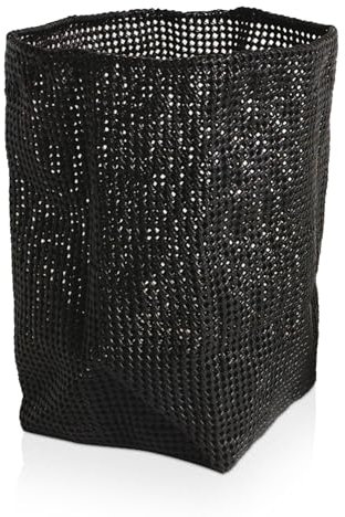 Möve Tube Großer Korb 33 x 33 x 51 cm aus formbarem Kunststoff, Black