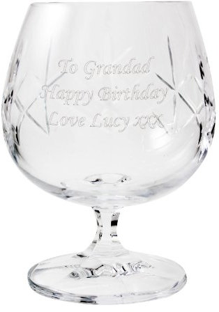 Personalised Crystal Small Brandy Glass
