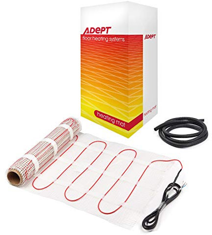Adept 160w Per m2 Electric Underfloor Heating Mat Kit for Tiles, Ceramic, Porcelain, Stone Floors etc - 2m2