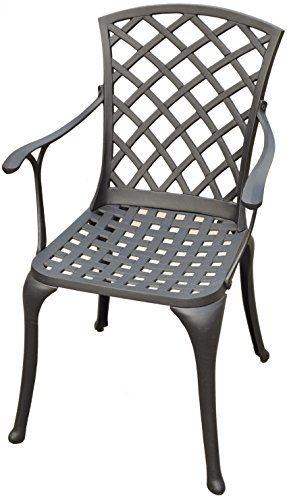 Crosley Furniture Sedona 2-Piece Outdoor Chair Set, High Back Cast Aluminum Patio Chairs for Dining, Porch, Black