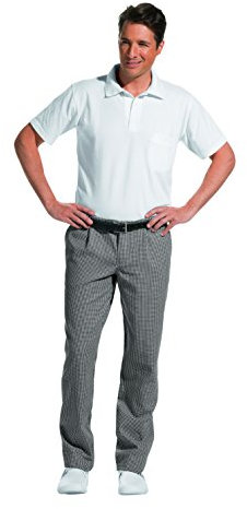 LEIBER Service Koch-Hose - schwarz/weiß-gestreift - Größe: 98