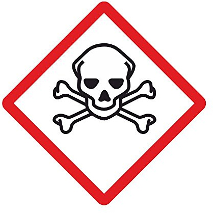 GHS Etiketten/Aufkleber aus Folie - Giftig/Sehr Giftig - 50 x 50 mm - 1.000 Stück