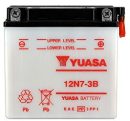 YUASA – BATTERIE 12 N7 – 3B – L137 x l76 x H134 – avec entretien – Livré sans Acide, Autres