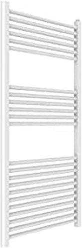 ERCOS Scaldasalviette Termoarredo Bagno Dimensioni 600x1200 MM Radiatore Colore Bianco, Attacchi da 1/2 Fornito Con Kit Montaggio