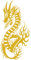 Samunshi® Drachenaufkleber Motiv 150 Tribal 7,6 x 15cm goldmetalleffekt