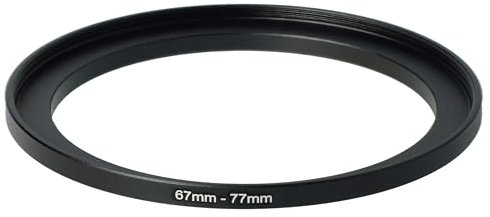 vhbw Step-Up-Ring Adapter von 67 mm auf 77 mm für Kamera Objektiv - Filteradapter, Metall, Schwarz