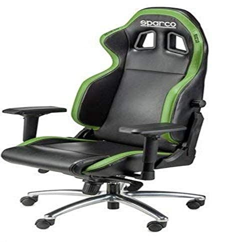 Sparco Gaming 00975NRVD Sedia da Gaming, Nero/Verde