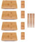 BambooMN Bamboo Sushi Plate/Tray, Chopsticks and Compartment Sauce Dish, 9.8 Rectangle - 4 Sets