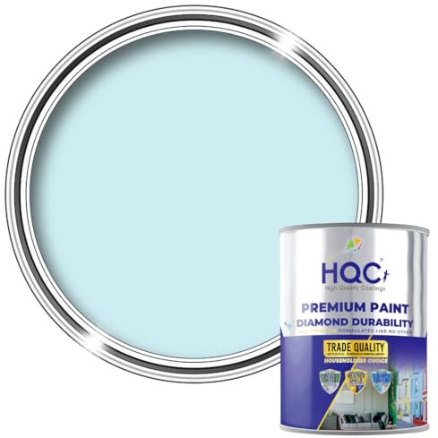 HQC Barn Paint 10L | Garden and Outdoor Wood Paint | Furniture and Fence Protection | Quick-Drying Light Blue