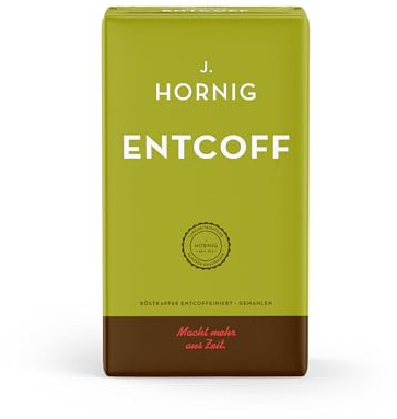 J. Hornig Kaffee gemahlen entkoffeiniert, Entcoff, 500 g, Decaf, Stärke 1/5