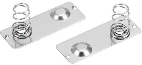 sourcing map 20 Stück AA Batterie Negativ zu Positiv Umwandlung Federkontakt Nickel Platte 29 mm x 11 mm
