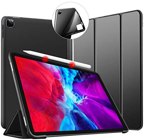 VAGHVEO Funda para iPad Pro 11 Pulgadas 2022/2021/2020/2018 Modelo, Delgada Carcasa con Auto-Sueño/Estela, Flexible de Goma Smart Cover para Apple iPad Pro 11 4ª/3ª/2ª/1ª Tableta, Negro