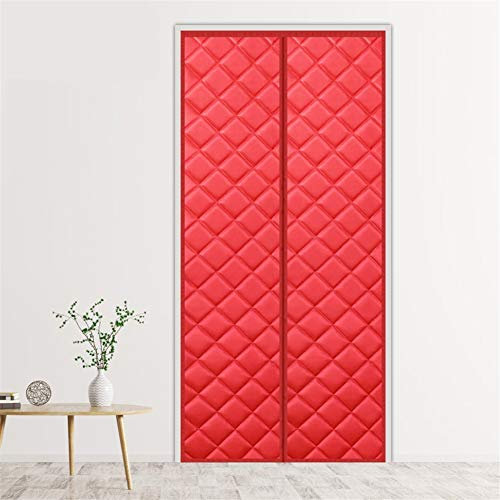 Liveinu Isolamento Termico Tenda Magnetica Per Porte Impermeabile Zanzariera Magnetica Con Thermo Per Camera Climatizzata Isolamento Acustico 95x200cm Rosso