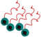 4 PCS Billard Kreidehalter, grüner Gummi Snooker Tisch Kreidebehälter Kappe Zubehör für Billard Billard Tisch Stick Club