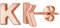 PROSILVER Initiale Piercing Ohrringe Damen Mädchen kleine Ohrstecker Buchstabe K Rosegold vergoldet Silber Alphabet Ohr Schmuck Accessoire klassische Stud Earrings für Weihnachten